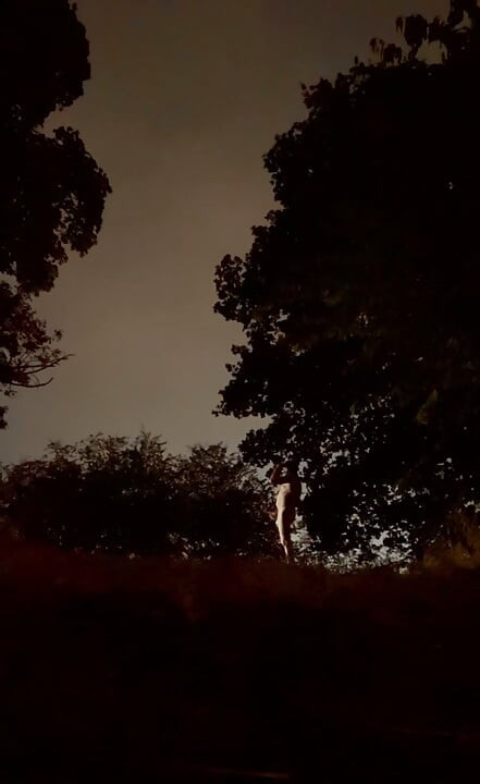 Leaving car naked to show off in a field to cars, had to run for cover at the end