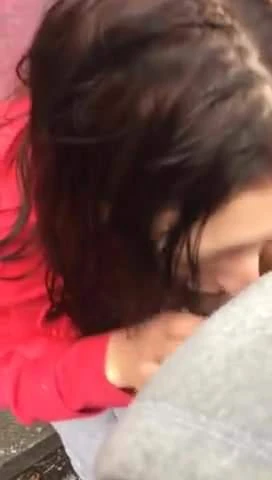 London Chav Sucking dick outside