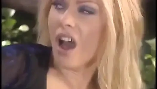Hot blonde teen riding cock outdoors