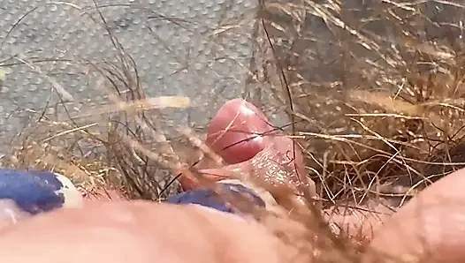 Amateur Hairy Girl Mastubates in Closeup with Huge Clit