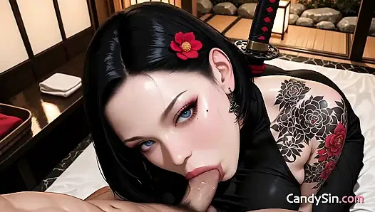 Soft Hands Hold Big Tits, Hot Cum Slips Down Her Face AI Generated