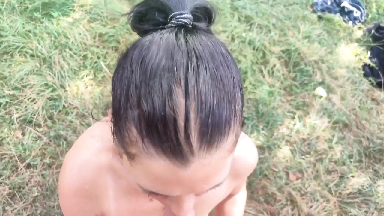 Naked Near the River in Public, Sex, Blowjob, Orgasm