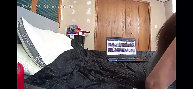 Teen Slut Masturbates to Hardcore Lesbian Porn
