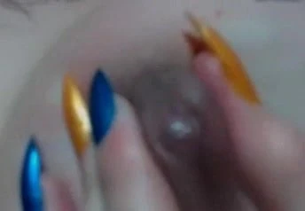 Pregnant girl milks her tits, plays with self