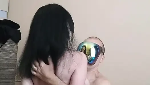 Много домашнего секса с худенькой зрелой женой