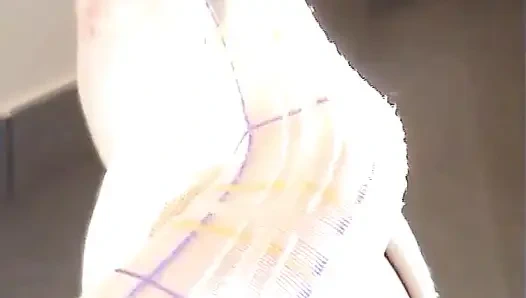 Playing with My Legcast and Nylon Socks