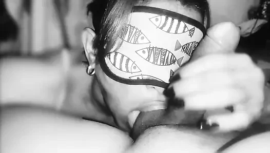 A MILF who sucks sperm doesn't let a single drop escape.