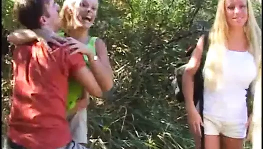 Cutie moans as her pussy is penetrated deep by a huge pole