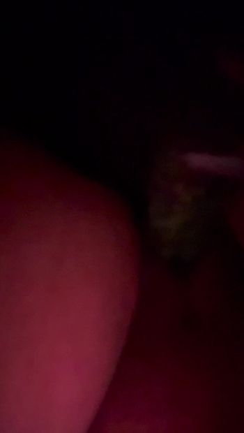 Playing with myself in the dark to watch my dildo glow.