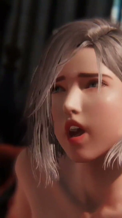 3D - Beautifull girl with bigtits,  ghost get doggy from behind her. | Clip 1