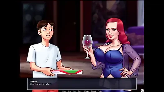 Summertime saga - Josephine gave Johannes a blowjob behind the counter ... Johannes fucked Tina