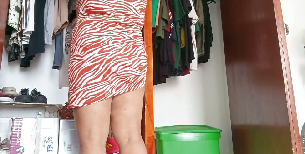 Chubby Mother-in-law in See-through Panties