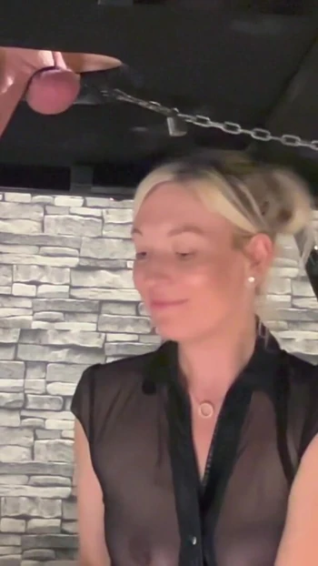 Powerful moment from "Milking table ruined orgasms session"