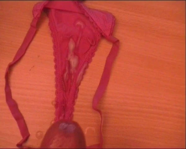 Cum in a thong