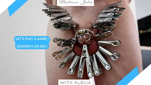 You want to be released from your chastity? OK, but first... Let's play - Mistress Julia