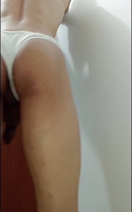Cute hot schoolgirl showing her panties under her skirt with pov surprise, come and bust my ass