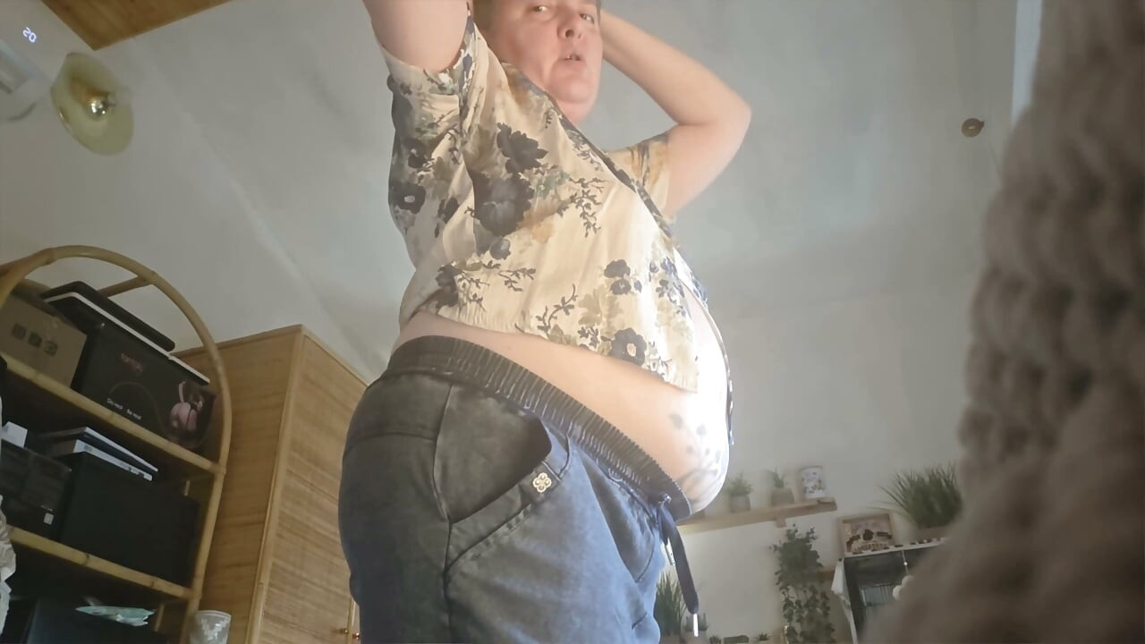 Gained so Much Weight Giant Hairy Belly & Thick Curves Exposed