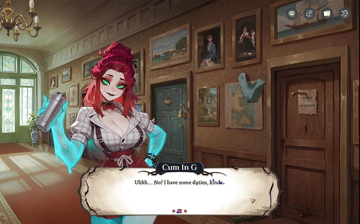 Hotel Tales SPOOKY HENTAI Game ep.5 Ghost bartender đang trêu chọc phong cách cowgirl!
