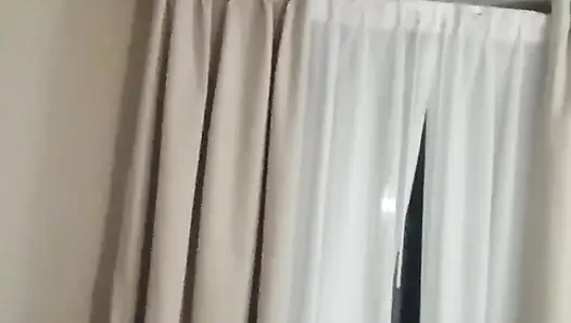 He strokes and talks dirty until she can't take it