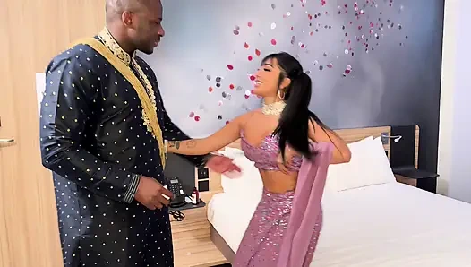 Чувственный романтический секс после свадьбы дези с принцем Jean