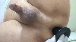 Mały kutas asian transseksualista solo anal dildo