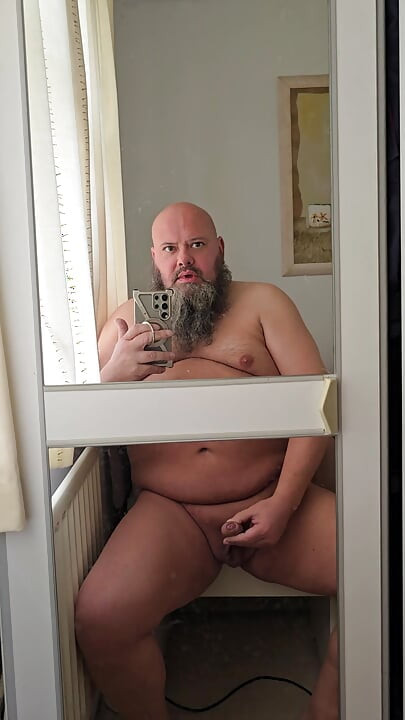 Seated Mirror Masturbation