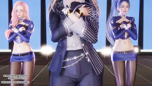 MMD TWICE - говорить, что говорить Ahri Seraphine Kaisa, сексуальная Kpop, танец лиги легенд, хентай без цензуры, 4K 60FPS
