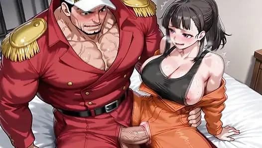 Sakazuki (OP) x maki (Pemadam Kebakaran)