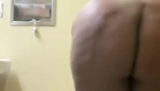 Squeezing Bouncing My Boobs Flashing My Pussy at Work