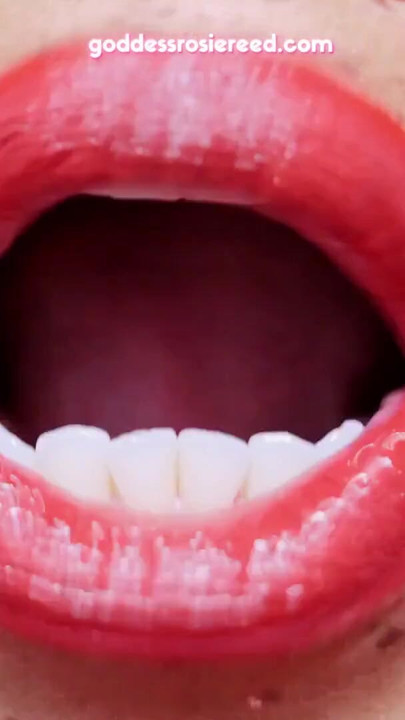 Stunning moment from "GODDESS ROSIE REED - LIPSTICK MOUTH FETISH WORSHIP - EBONY LIPS"