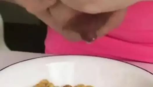 CUTE MILF MILKING HUGE TITS INTO CEREAL