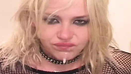 Hardcore Face Fucking Session with French Blondie