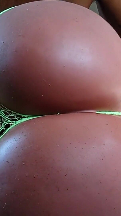 Ebony Booty in Green Lingerie (YL158) | Clip 1