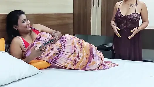 Do pyaasi aurat, tam film, iki kız ve iki erkek, tam Hintçe sesli biseksüel oyun