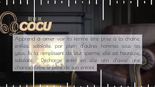 Your wife impregnated in gang bang free use in front of you - French audio cuck asmr