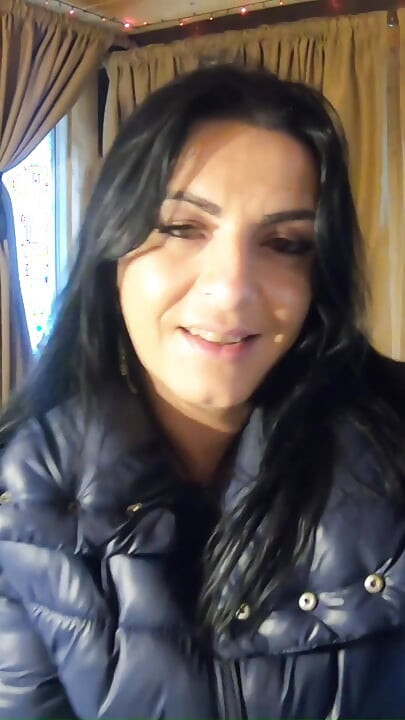 Deepthroat in Camel Toe Leggins and Down Jacket