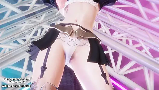 MMD Love Это - сексуальная Seraphine, танец Лиги легенд, хентай без цензуры 4K 60FPS