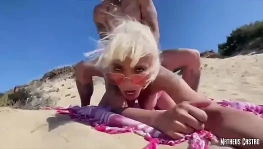 Ich fickte einen latina-touristen an einem öffentlichen fkk-strand in Portugal