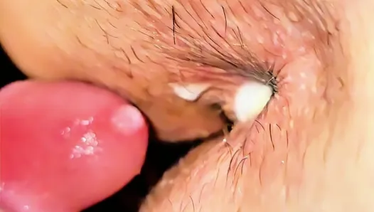 Primeira penetração anal - gozada interna, anal, enorme esguicho quente dentro