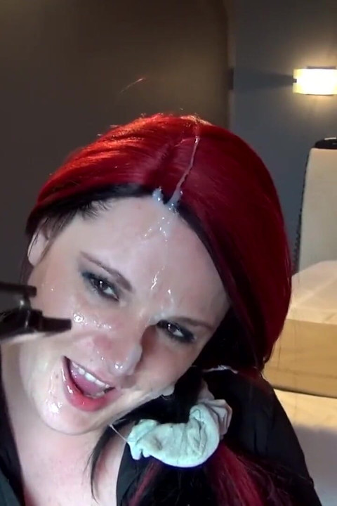 Dutch office slut takes on employees blowbang