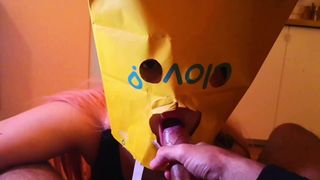 Meest grappige deepthroat ooit - halloweenkostuum als glovo