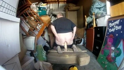 Fucking my ass in my storage unit