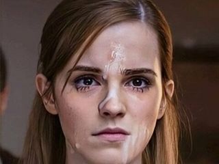 Emma Watson com porra no rosto que eu criei.