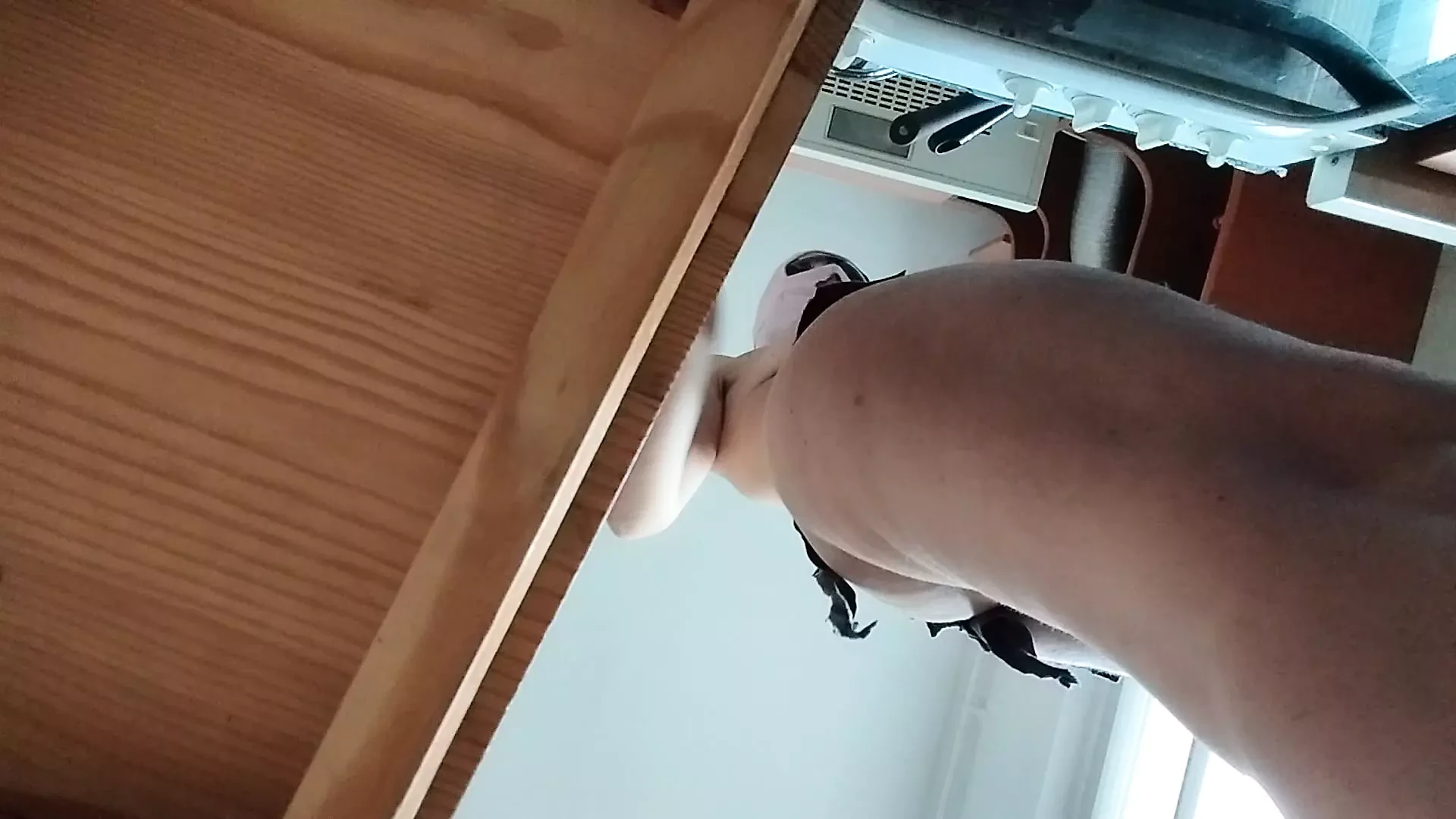 Sexy mom prepares breakfast, hairy pussy, big tits. Sexy wife cleans the house, hairy pussy, big ass.