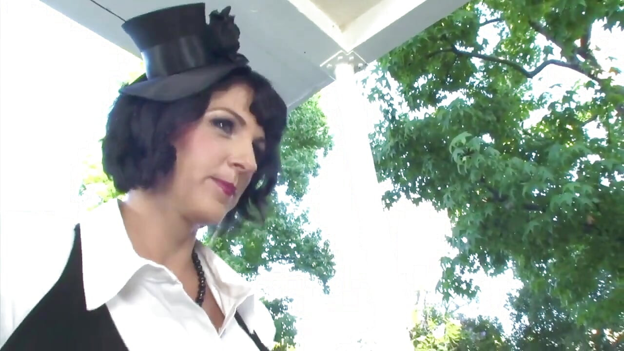 Hot and severe educator in black stockings spanks young asses