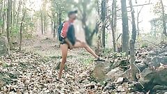 India adolescente chico corrida en público