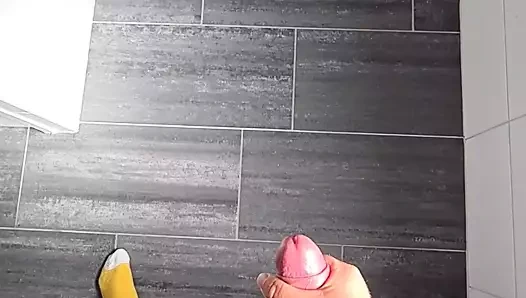 Loud spurts of cum after edging in the shower