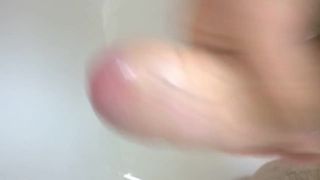 A hard cock invites me from the shower with a cumshot