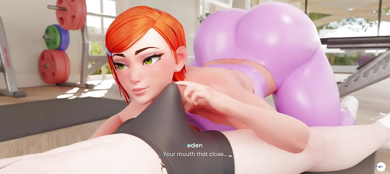 Zoe makes Eden fuck her big ass during workout