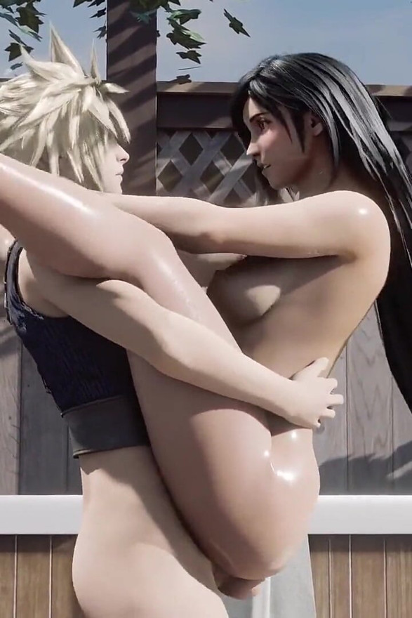 Tifa Lockhart Riding Cloud Nude